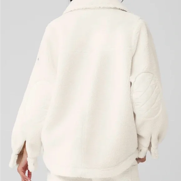 Alo Sherpa Edge Shacket Size XS Ivory - Picture 2 of 5